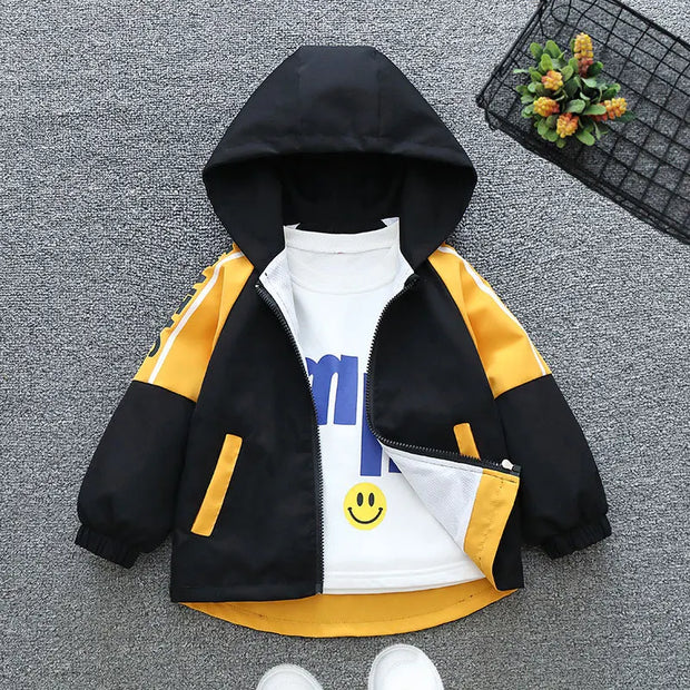 Baby Clothing Girl Thin Jacket New Autumn Fashion Clothing Boy Cardigan Zipper Hooded Jacket Children's Style Jacket