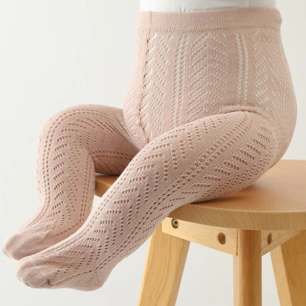 Summer Girls Stockings Hollow Bow Tights For Kids Fishnet Clothing Tod