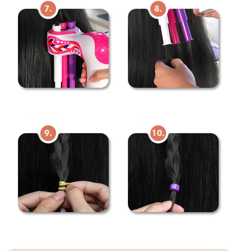 Tiktok Automatic Hair Braider Electric DIY Hair Weave Machine - mariaestalocashop