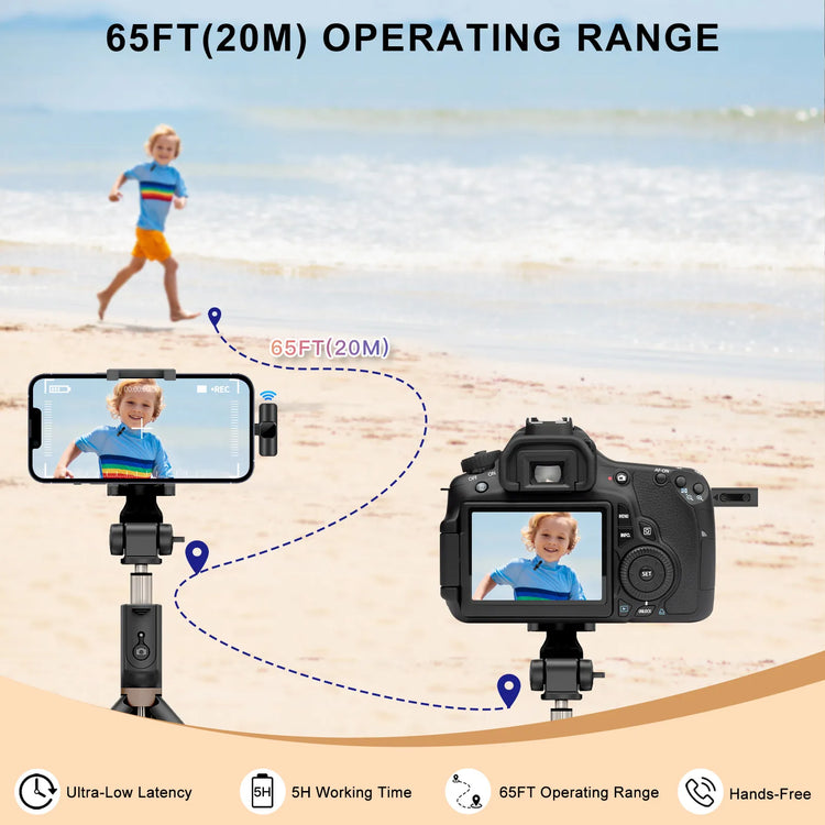 New Wireless Lavalier Microphone Portable Audio Video Recording Mini Mic for iPhone Android Live Broadcast Gaming Phone Mic - mariaestalocashop