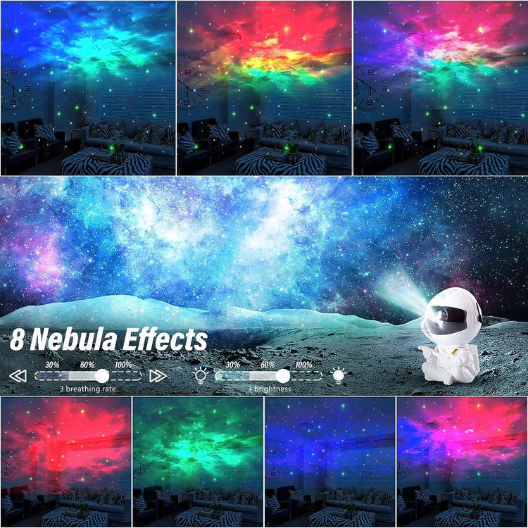 Star Projector Galaxy Night Light Astronaut Space Projector Starry Nebula Ceiling LED Lamp for Bedroom Home Decorative kids gift - mariaestalocashop
