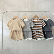 summer children clothes sets summer 2pcs baby boy shorts suit cotton