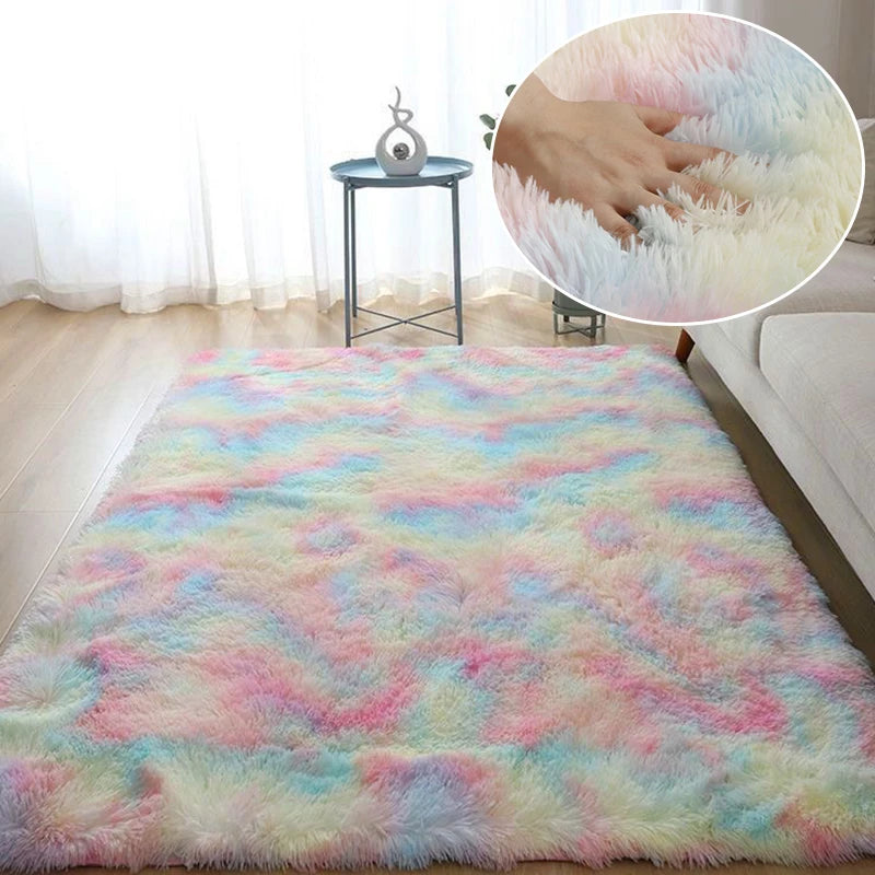 Gray Carpet for Living Room Plush Rug Bed Room Floor Fluffy Mats Anti-slip Home Decor Rugs Soft Velvet Carpets Kids Room Blanket - mariaestalocashop