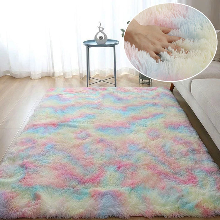Gray Carpet for Living Room Plush Rug Bed Room Floor Fluffy Mats Anti-slip Home Decor Rugs Soft Velvet Carpets Kids Room Blanket - mariaestalocashop