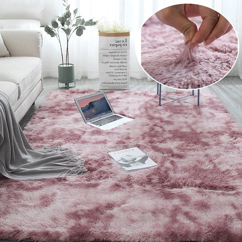 Gray Carpet for Living Room Plush Rug Bed Room Floor Fluffy Mats Anti-slip Home Decor Rugs Soft Velvet Carpets Kids Room Blanket - mariaestalocashop