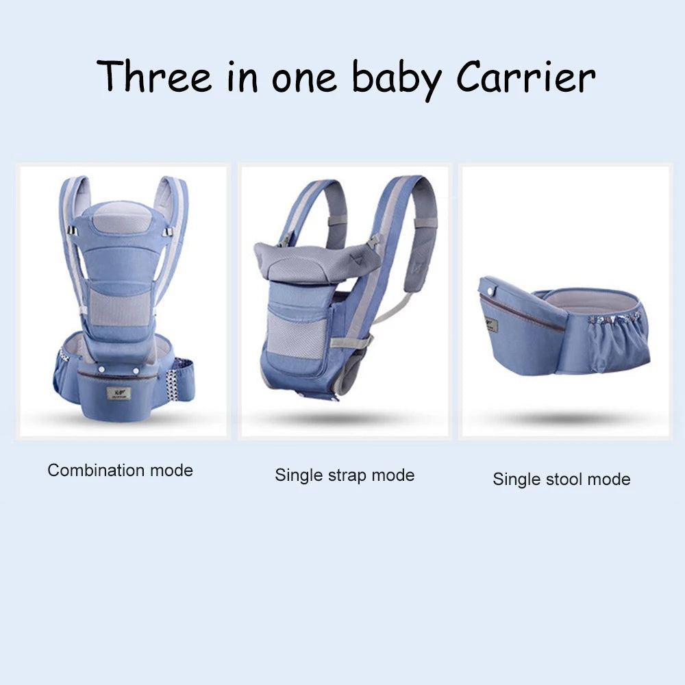 Newborn Ergonomic Baby Carrier Backpack Infant Baby Hipseat Carrier Front Facing Ergonomic Kangaroo Baby Wrap Sling Travel - mariaestalocashop
