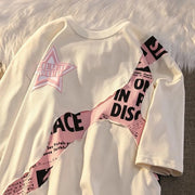 European trend retro graphic T-shirt for men and women in summer loose