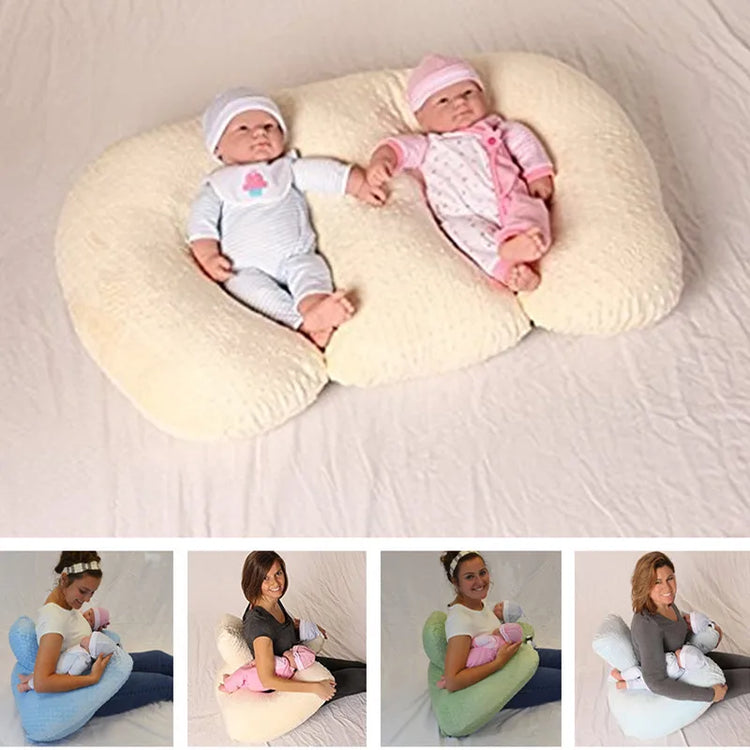 Baby Pillow Multifunctional Nursing Pillow For Breastfeeding Twin Anti-spitting  Feeding Waist Cushion Mom Pregnancy Pillow - mariaestalocashop