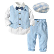 Baby Boy Clothing Sets Infants Newborn Boy Clothes Long Sleeve Tops+Ve
