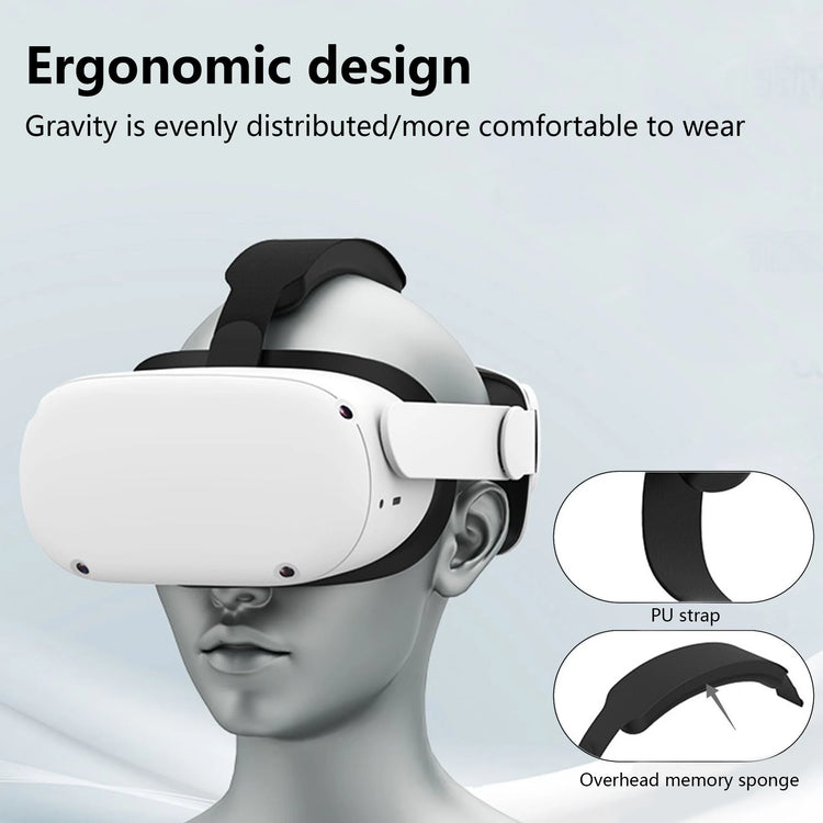 HUNDAI Design For Meta Quest 2/Oculus Quest 2 Elite Strap Adjustable Head Strap - mariaestalocashop