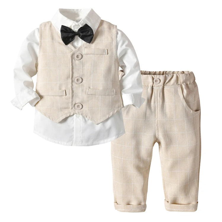 Baby Boy Clothing Sets Infants Newborn Boy Clothes Long Sleeve Tops+Ve