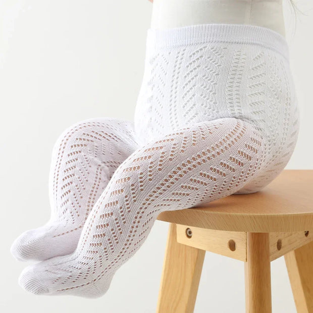 Summer Girls Stockings Hollow Bow Tights For Kids Fishnet Clothing Tod
