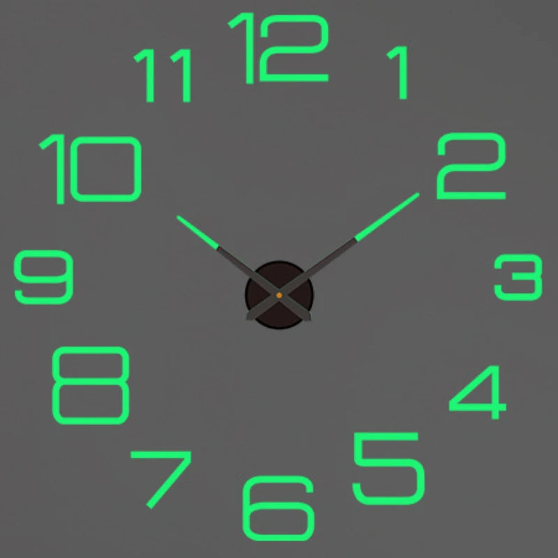2023 Modern Design Large Wall Clock 3D DIY Quartz Clocks Fashion Watches Acrylic Mirror Stickers Living Room Home Decor Horloge - mariaestalocashop