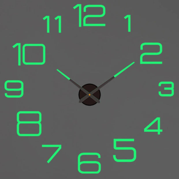 2023 Modern Design Large Wall Clock 3D DIY Quartz Clocks Fashion Watches Acrylic Mirror Stickers Living Room Home Decor Horloge
