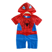 Summer Spring Newborn Baby Boys Rompers Cartoon Spider Man Print Infan