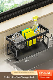 kitchen rack rag storage drain rack punch-free household seasoning    