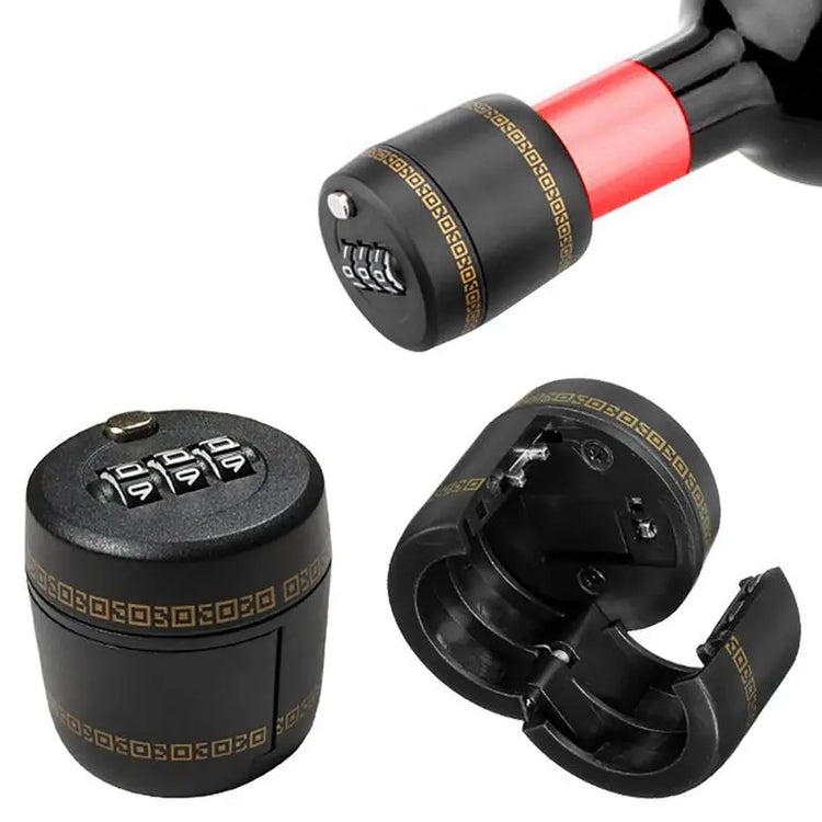Password Code Lock For Wine Cap Digital Lock For Wine & Liquor Bottle - mariaestalocashop