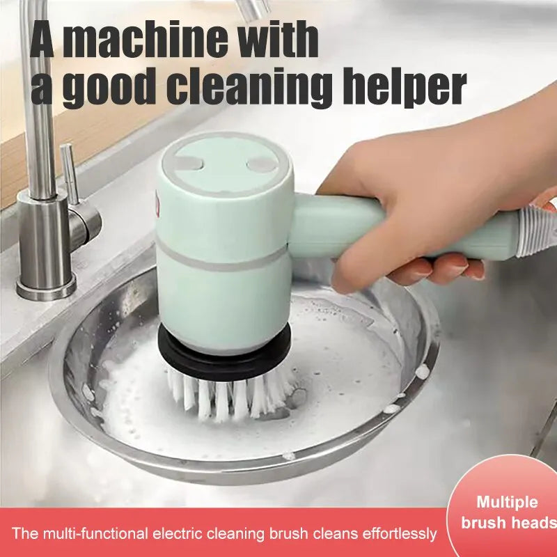 Electric Cleaning Brush Multi-functional Home USB Rechargeable Electric Rotary Scrubber Household Appliances Cleaning Gadget - mariaestalocashop
