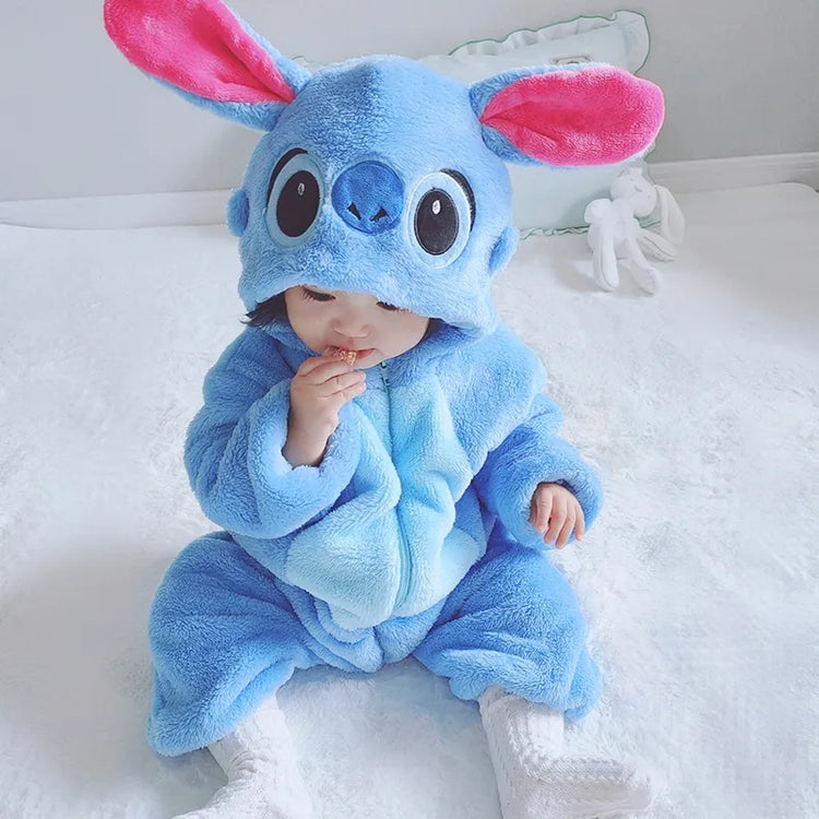 baby boy blue stitch kigurumi pajamas clothing newborn infant romper