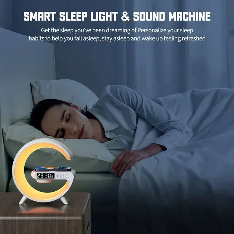 Multifunction Wireless Charger Pad Stand Speaker TF RGB Night Light 15W Fast Charging Station for iPhone Samsung Xiaomi Huawei - mariaestalocashop
