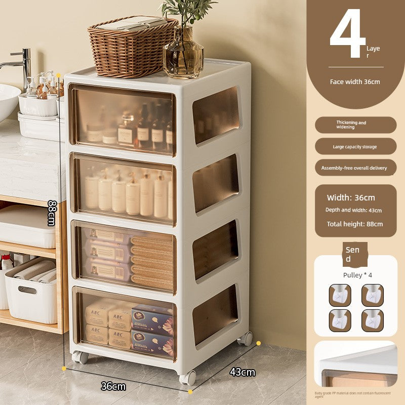 Rising Bathroom Storage Rack Bathroom Sandwich Cabinet Bathroom Storage Cabinet Toilet Locker Toilet Side Cabinet Narrow - mariaestalocashop