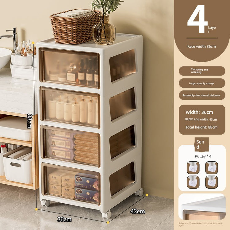 Rising Bathroom Storage Rack Bathroom Sandwich Cabinet Bathroom Storage Cabinet Toilet Locker Toilet Side Cabinet Narrow - mariaestalocashop