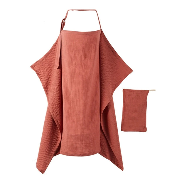 F62D Mother Outing Breastfeeding Towel Cotton Baby Feeding Cover Anti-