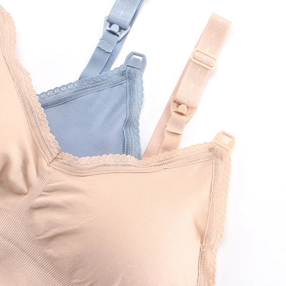24-35Y Summer Solid Clolor Sleeveless Nursing Clothes Women Pregnant Tank Top Plus Size Maternity Clothing Breastfeeding Vest - mariaestalocashop