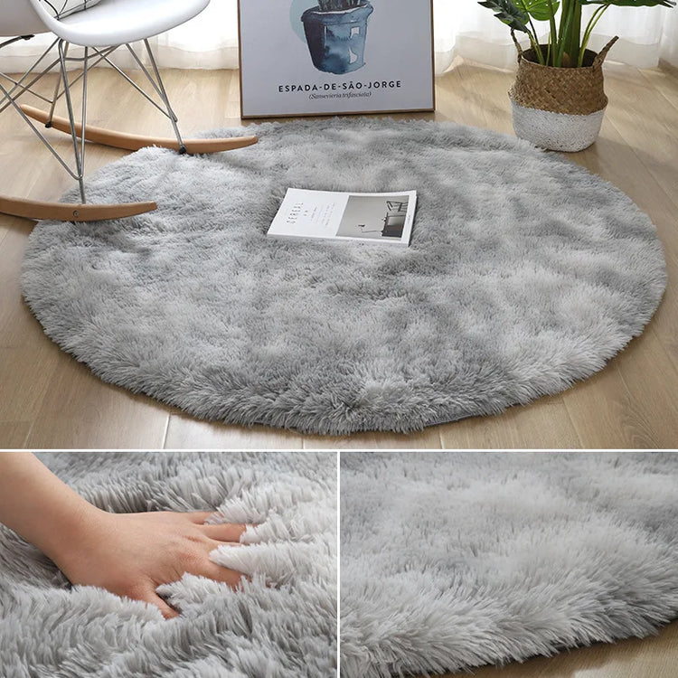 Super Soft Plush Round Rug Mat Fluffy White Carpets For Living Room Home Decor Bedroom Kid Room Decoration Salon Thick Pile Rug - mariaestalocashop
