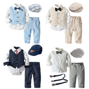Baby Boy Clothing Sets Infants Newborn Boy Clothes Long Sleeve Tops+Ve