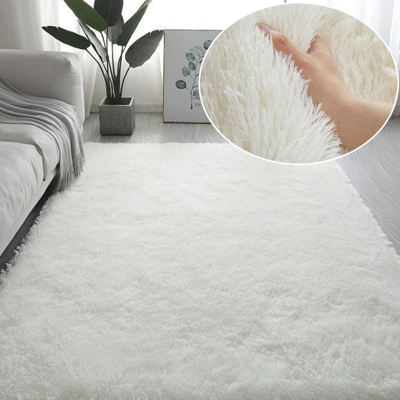 Gray Carpet for Living Room Plush Rug Bed Room Floor Fluffy Mats Anti-slip Home Decor Rugs Soft Velvet Carpets Kids Room Blanket - mariaestalocashop