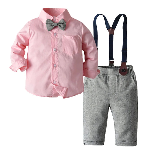Baby Boy Clothing Sets Infants Newborn Boy Clothes Long Sleeve Tops+Ve