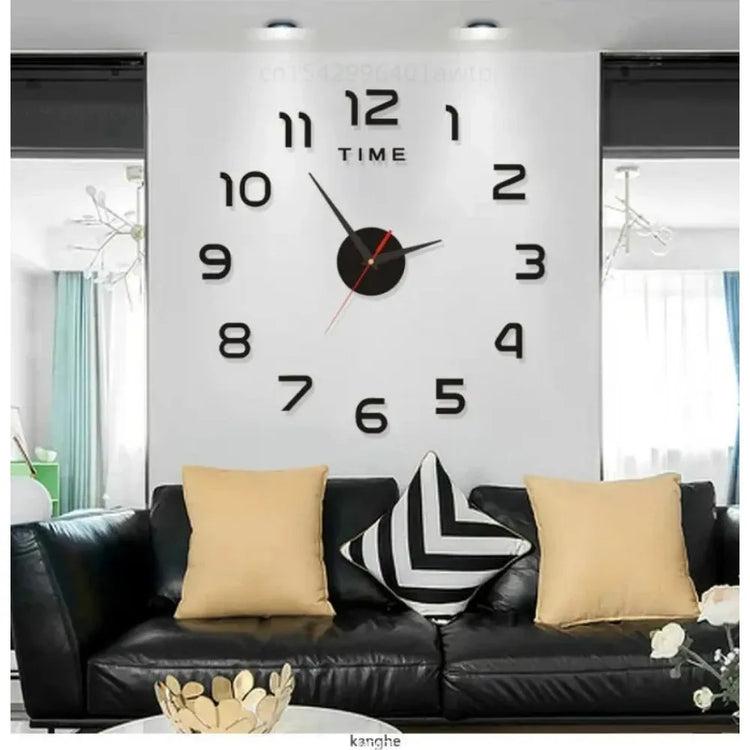 2023 Modern Design Large Wall Clock 3D DIY Quartz Clocks Fashion Watches Acrylic Mirror Stickers Living Room Home Decor Horloge - mariaestalocashop