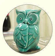 Ceramic handicrafts modern owls statue living room animal ornaments ow