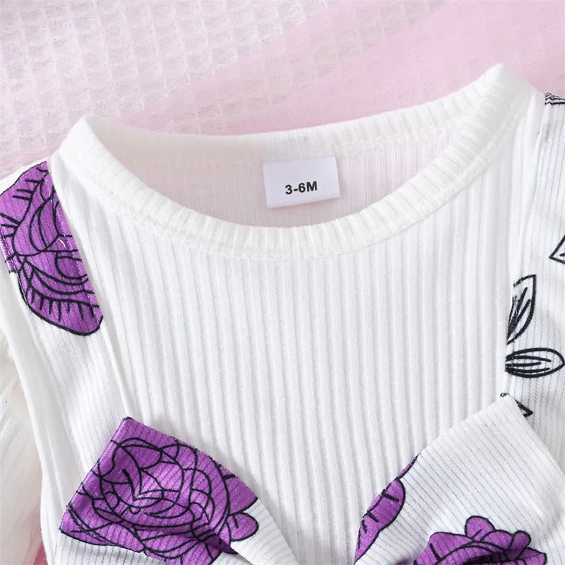 Baby Dress Baby Girl Clothes New Born Infant Party Dresses Pink Bowknot Floral for NewBorn Kids Birthday Dresses - mariaestalocashop