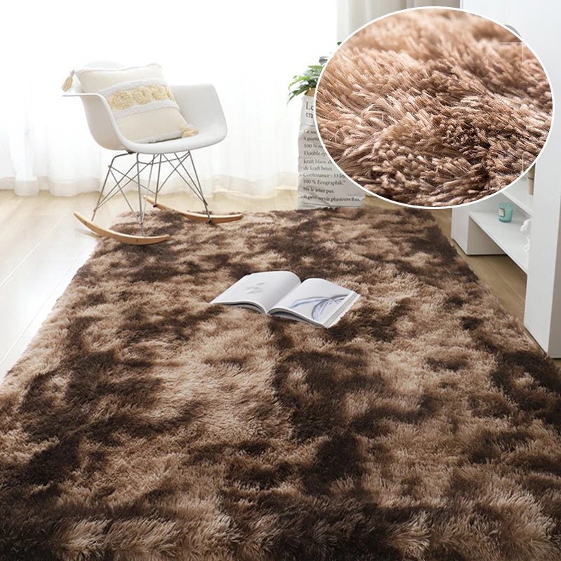 Gray Carpet for Living Room Plush Rug Bed Room Floor Fluffy Mats Anti-slip Home Decor Rugs Soft Velvet Carpets Kids Room Blanket - mariaestalocashop