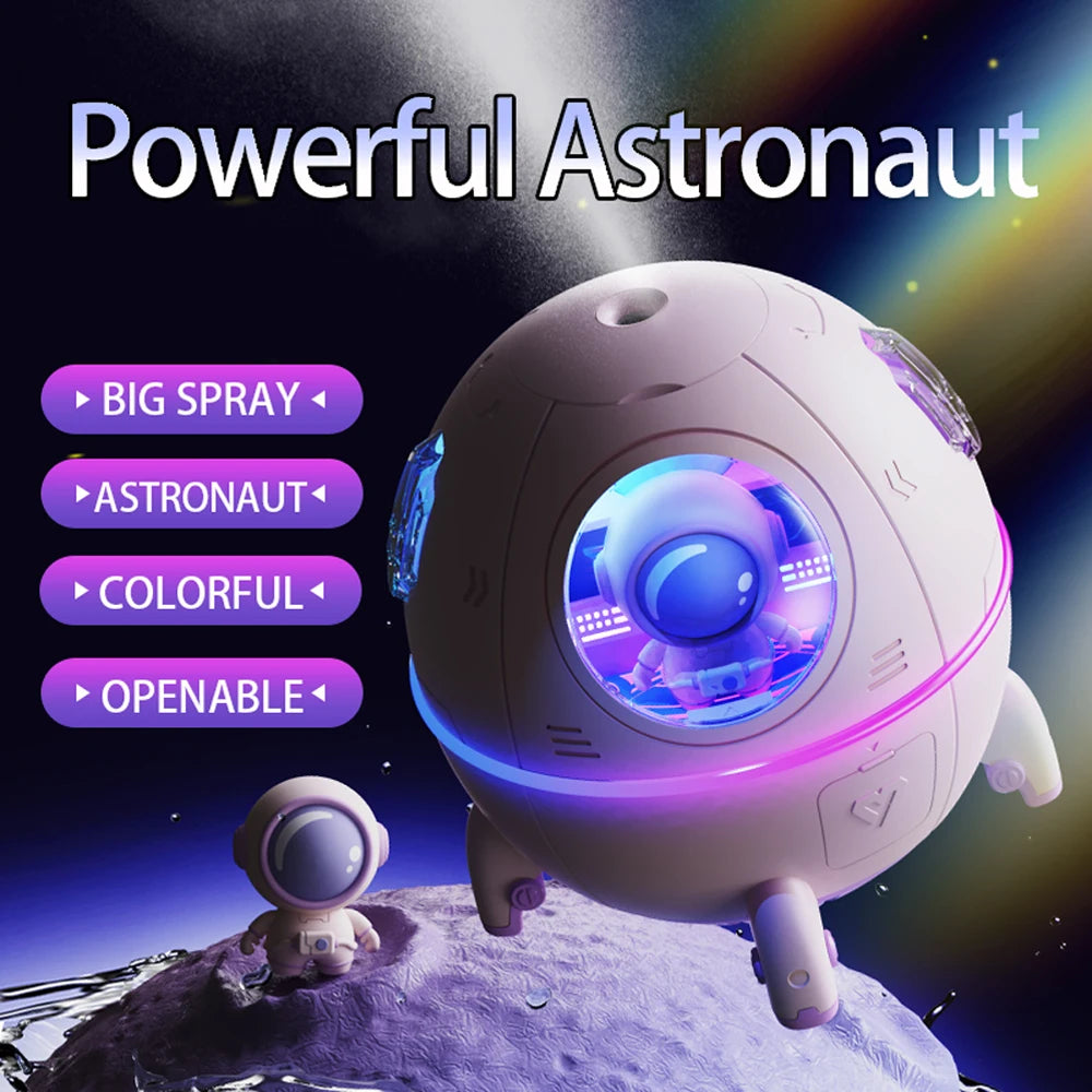 New Astronaut Air Humidifier 220ml With Night Light 1200mAh Battery  Rechargeable Home Aroma oil Diffuser Gift for Kids - mariaestalocashop