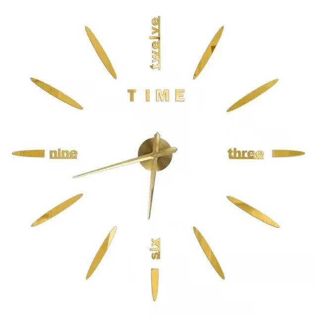 2023 Modern Design Large Wall Clock 3D DIY Quartz Clocks Fashion Watches Acrylic Mirror Stickers Living Room Home Decor Horloge - mariaestalocashop