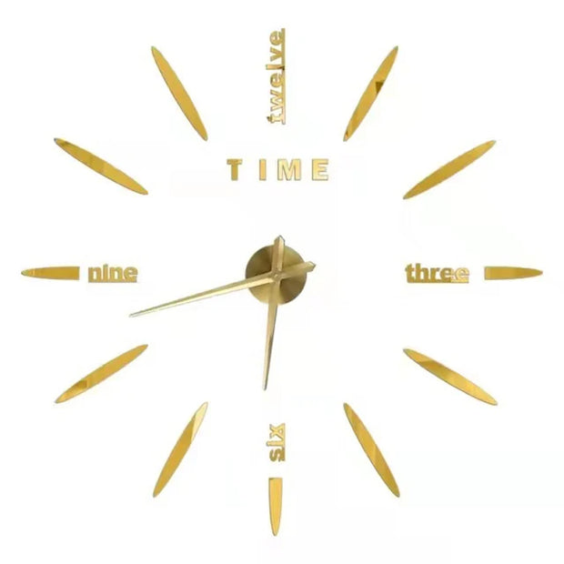 2023 Modern Design Large Wall Clock 3D DIY Quartz Clocks Fashion Watches Acrylic Mirror Stickers Living Room Home Decor Horloge