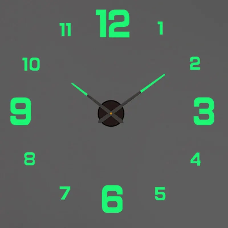 2023 Modern Design Large Wall Clock 3D DIY Quartz Clocks Fashion Watches Acrylic Mirror Stickers Living Room Home Decor Horloge - mariaestalocashop