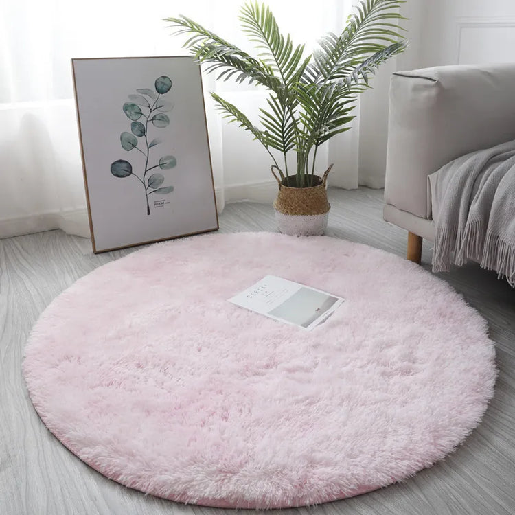 Super Soft Plush Round Rug Mat Fluffy White Carpets For Living Room Home Decor Bedroom Kid Room Decoration Salon Thick Pile Rug - mariaestalocashop