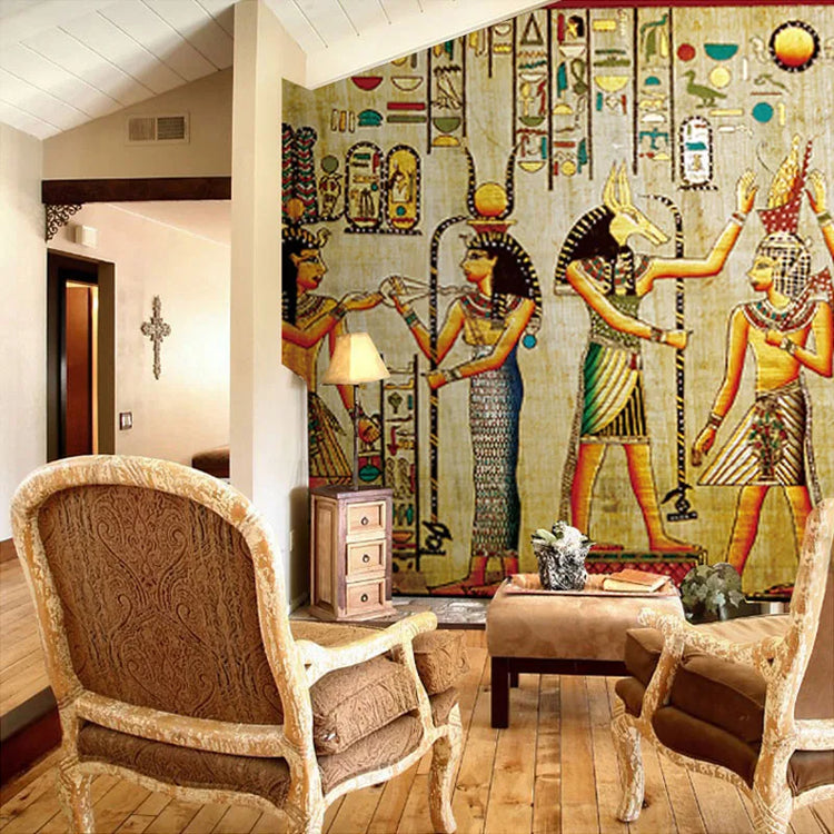  Papel De Parede Home Decor Egyptian Murals Pintado                   