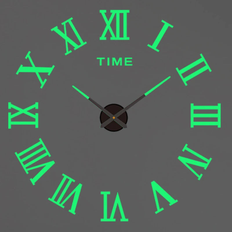 2023 Modern Design Large Wall Clock 3D DIY Quartz Clocks Fashion Watches Acrylic Mirror Stickers Living Room Home Decor Horloge - mariaestalocashop