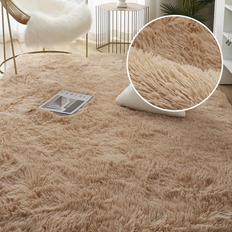Gray Carpet for Living Room Plush Rug Bed Room Floor Fluffy Mats Anti-slip Home Decor Rugs Soft Velvet Carpets Kids Room Blanket - mariaestalocashop