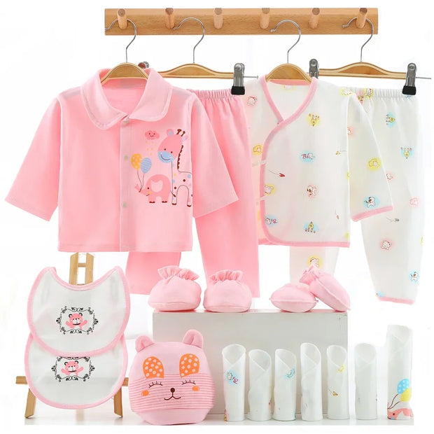 18 Pcs Newborn Baby Girl Clothes Sets 0-6 Months Cotton Infant Girl Se
