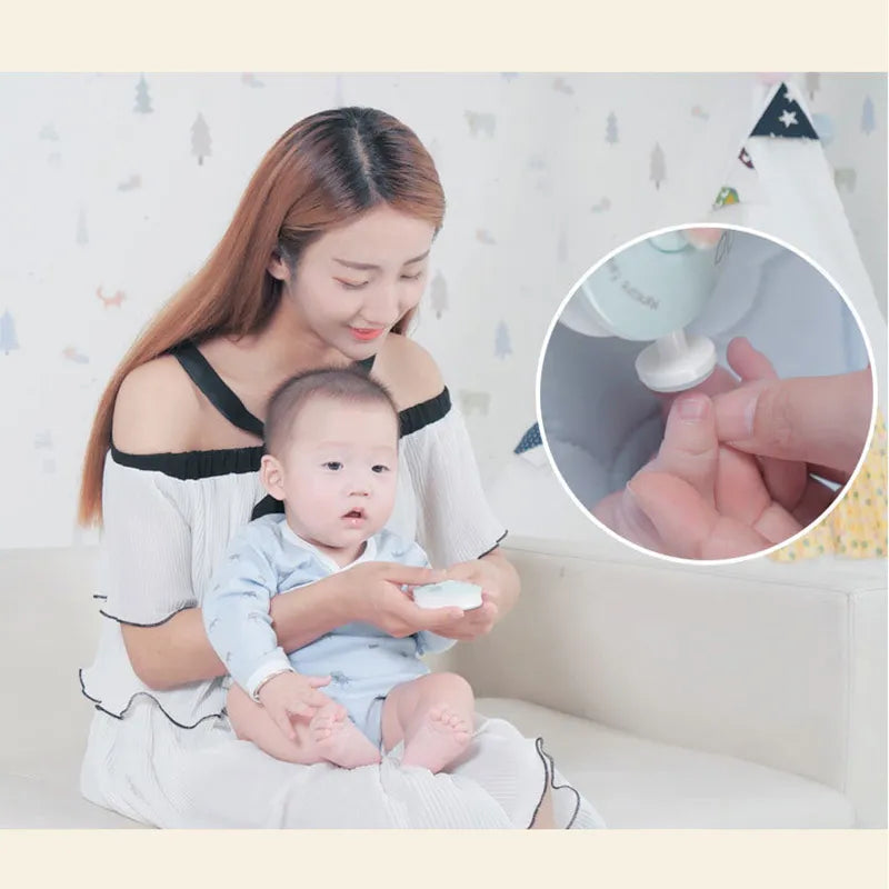 Electric Baby Nail Trimmer Kid Nail Polisher Tool Infant Manicure Scissors Baby Hygiene Kit Baby Nail Clipper Cutter For Newborn - mariaestalocashop