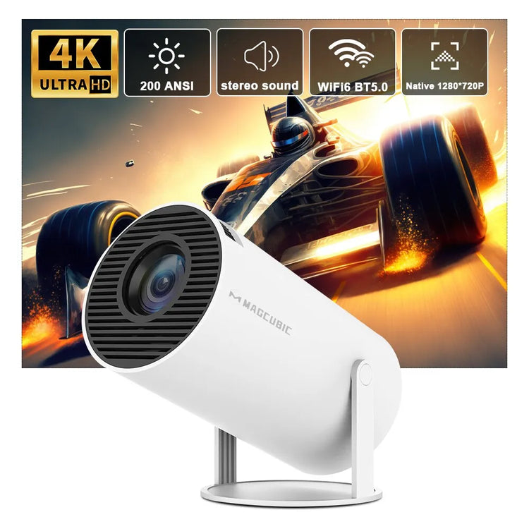 Magcubic Projector Hy300 4K Android 11 Dual Wifi6 200 ANSI Allwinner H713 BT5.0 1080P 1280*720P Home Cinema Outdoor Projetor - mariaestalocashop