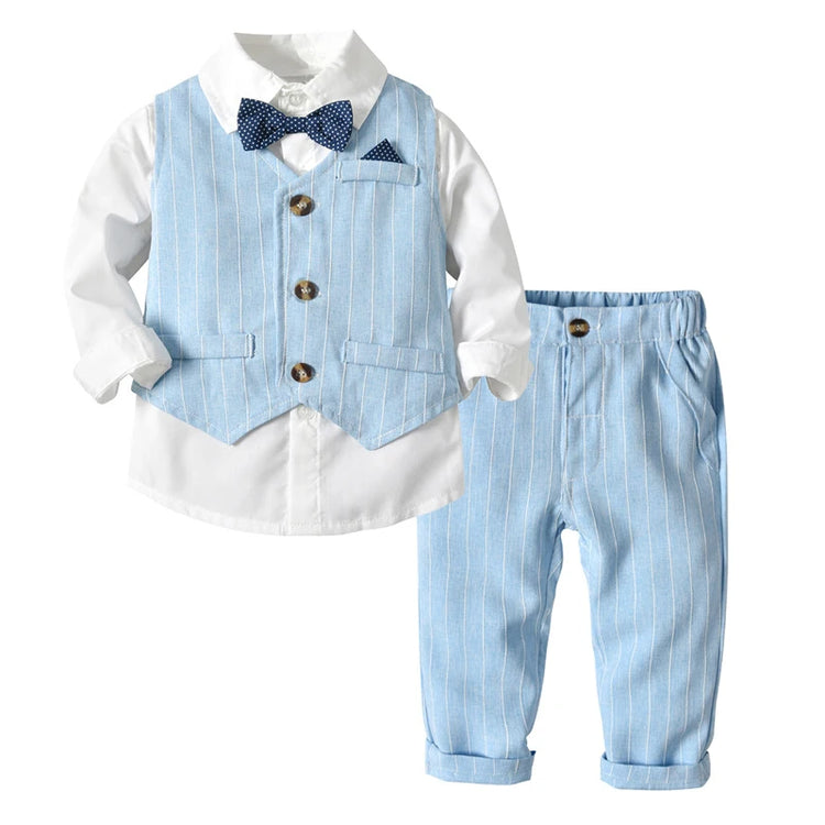 Baby Boy Clothing Sets Infants Newborn Boy Clothes Long Sleeve Tops+Ve
