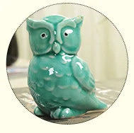 Ceramic handicrafts modern owls statue living room animal ornaments ow
