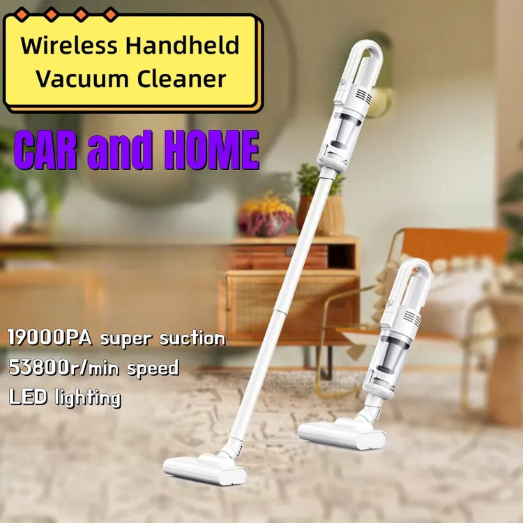 Multifunction Home-appliance 19000Pa Cleaning Machine Powerful Wireless Car Vacuum Cleaner Metal Strainer Portable Handheld - mariaestalocashop